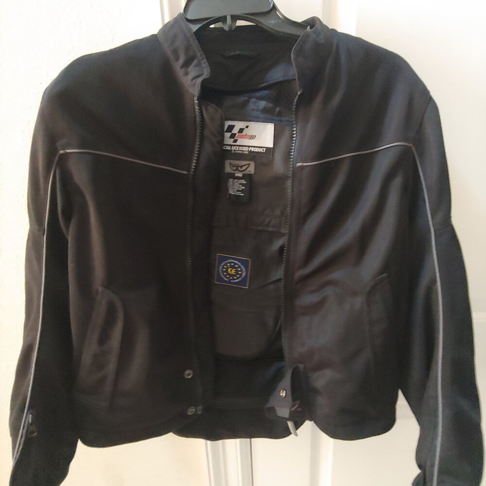 Milano Black Leather Motorcycle Jacket with Reflective Piping